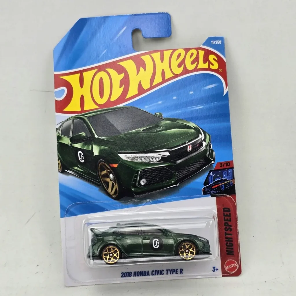Hot Wheels 2018 Honda Civic Type R verde NIGHTSPEED con ruedas doradas. by Remates Narvaja