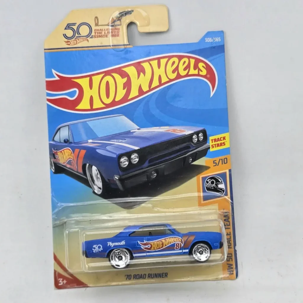 Coche Hot Wheels '70 Road Runner azul, edición 50 aniversario. by Remates Narvaja