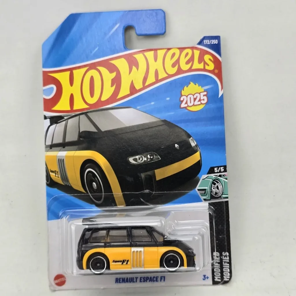 Hot Wheels 2025 Renault Espace F1 negro y amarillo en empaque, serie Modified. by Remates Narvaja