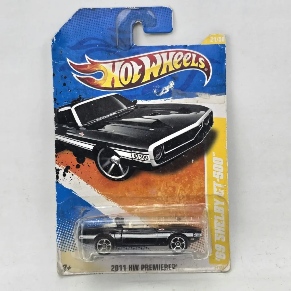 Hot Wheels 2011 HW Premiere '69 Shelby GT-500 negro con franjas blancas, nuevo en paquete. by Remates Narvaja