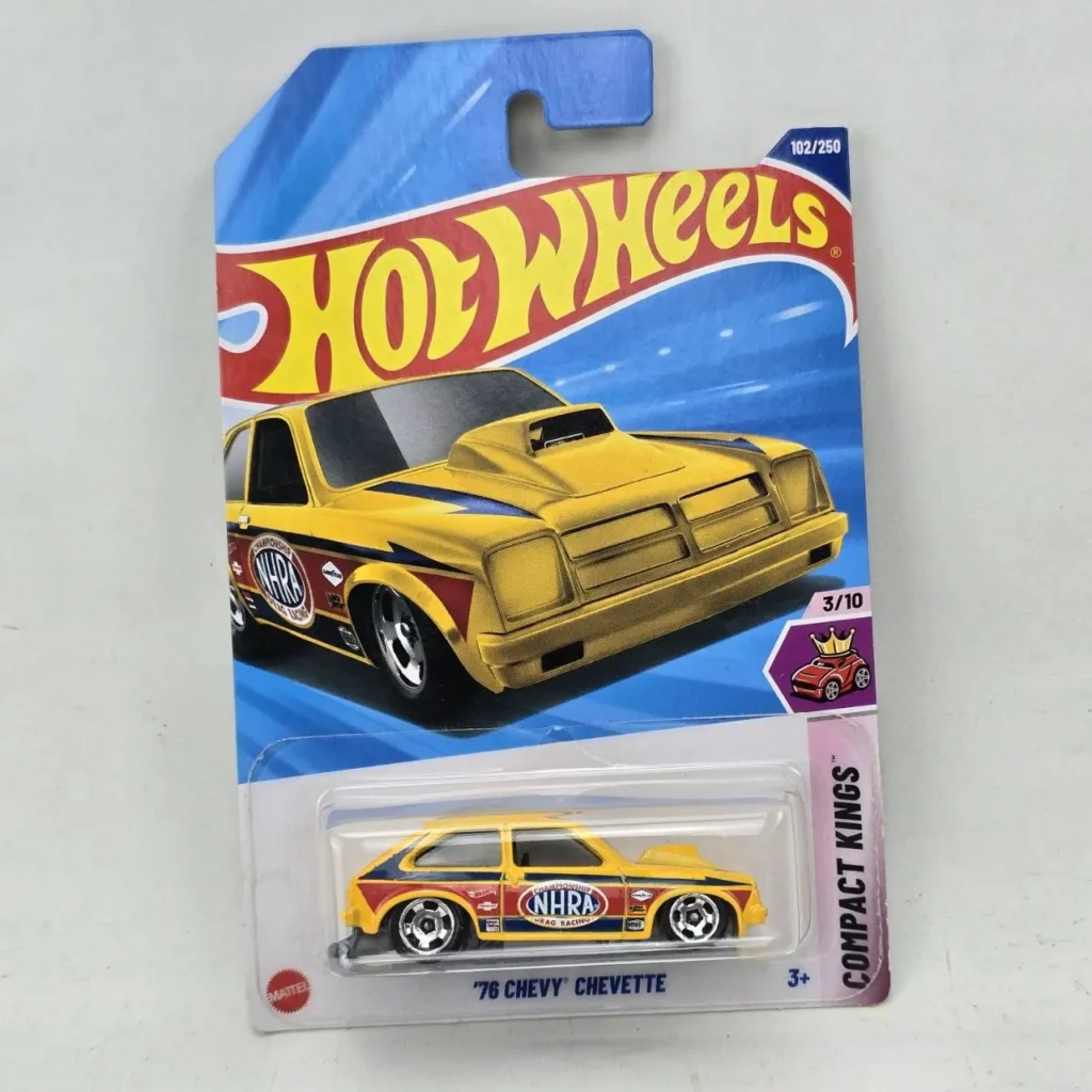 Hot Wheels '76 Chevy Chevette amarillo NHRA Drag Racing Compact Kings nuevo en paquete. by Remates Narvaja