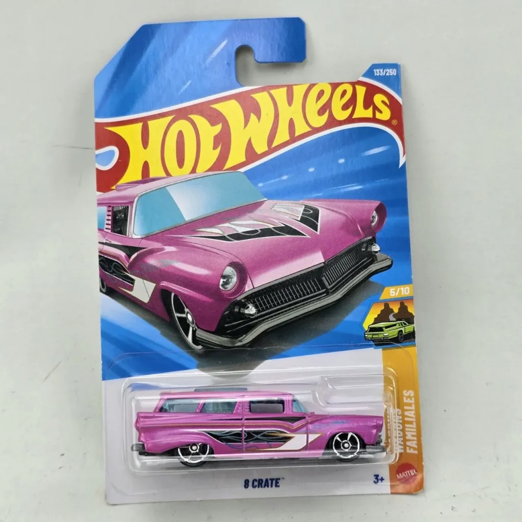 Hot Wheels 8 Crate rosa, coche die-cast station wagon con gráficos, nuevo en empaque." by Remates Narvaja