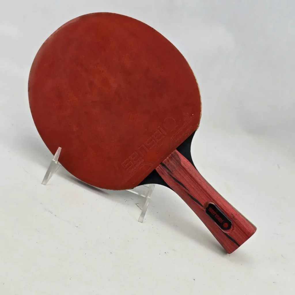 Pala de ping-pong Sensei roja con mango de madera. by Remates Narvaja