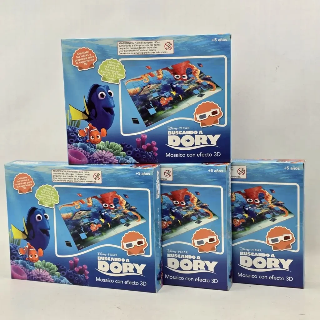 Múltiples cajas del mosaico 3D de Disney Pixar Buscando a Dory con Dory y Nemo. by Remates Narvaja