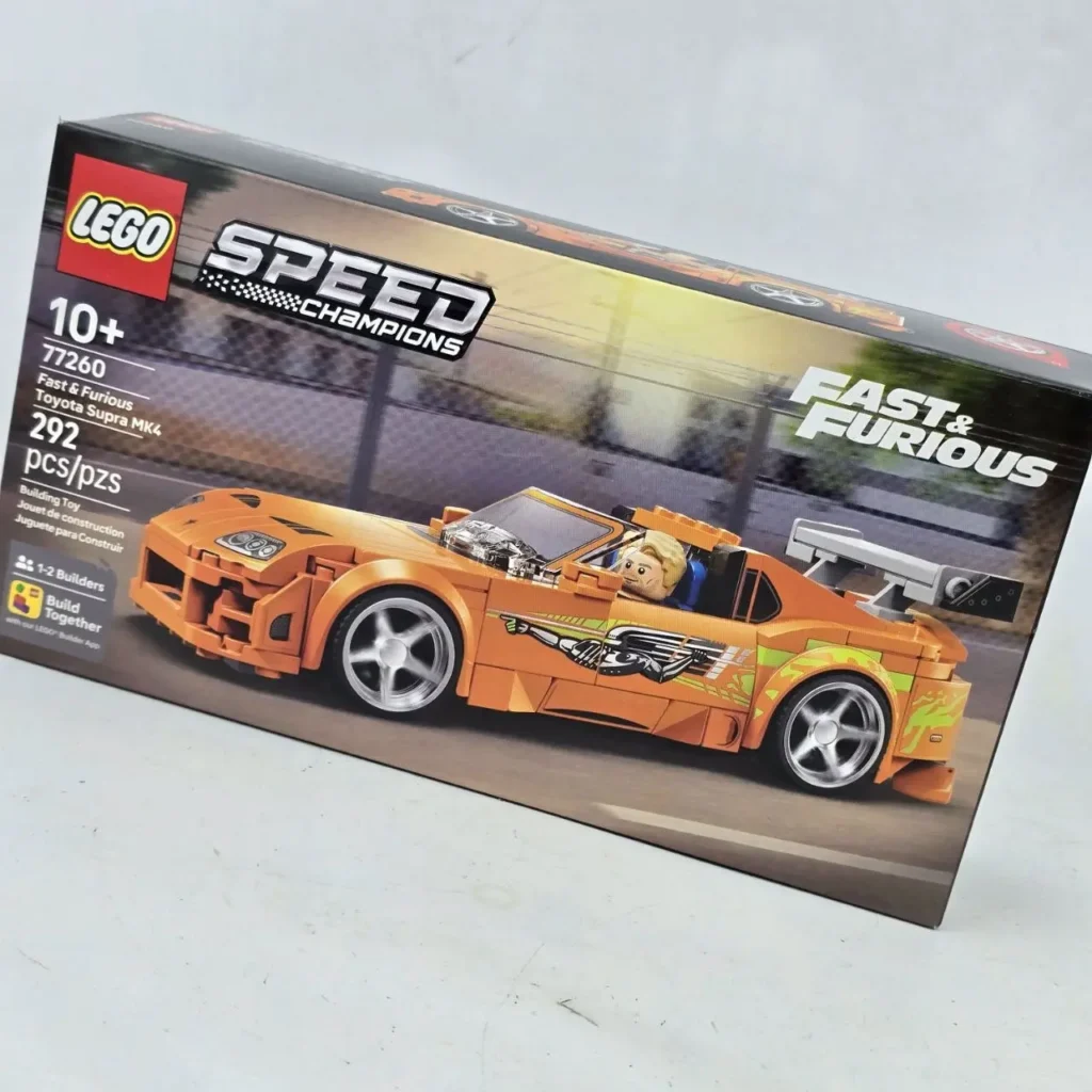Caja del set LEGO Speed Champions 77260 Fast & Furious Toyota Supra MK4, coche de construcción naranja. by Remates Narvaja