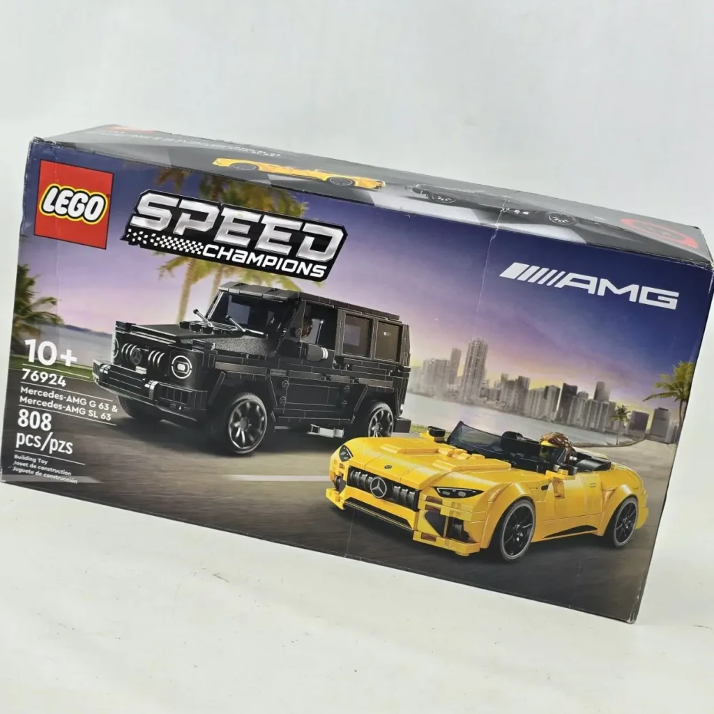 Caja LEGO Speed Champions 76924 Mercedes-AMG G 63 negro y SL 63 amarillo. by Remates Narvaja